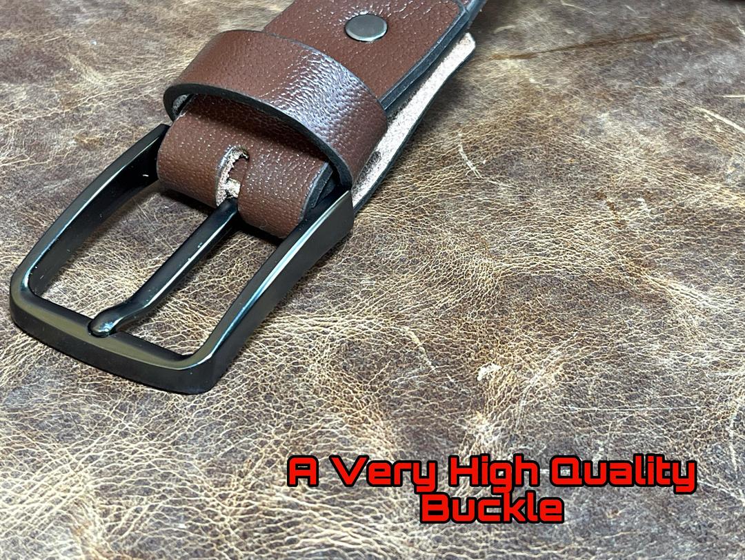 Real Bufallo Leather Belt Brown