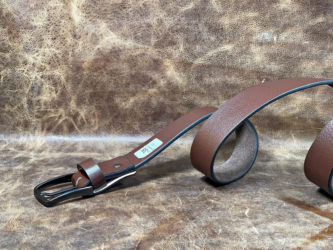 Real Bufallo Leather Belt Brown