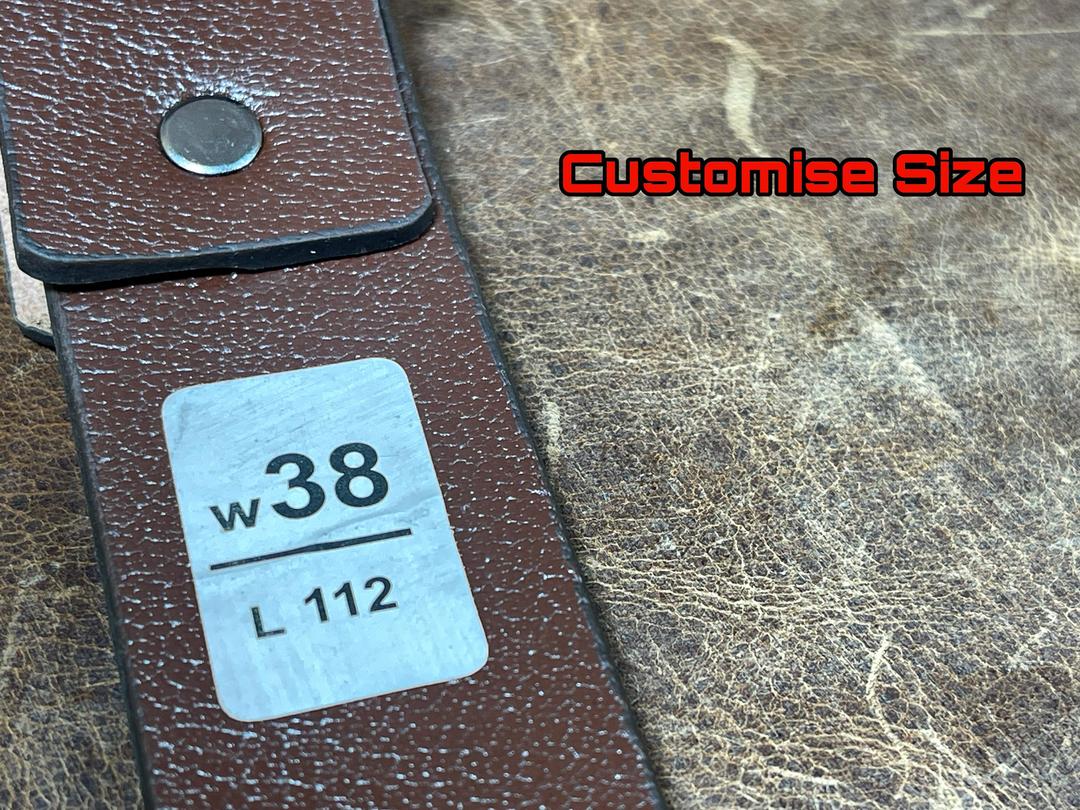 Real Bufallo Leather Belt Brown