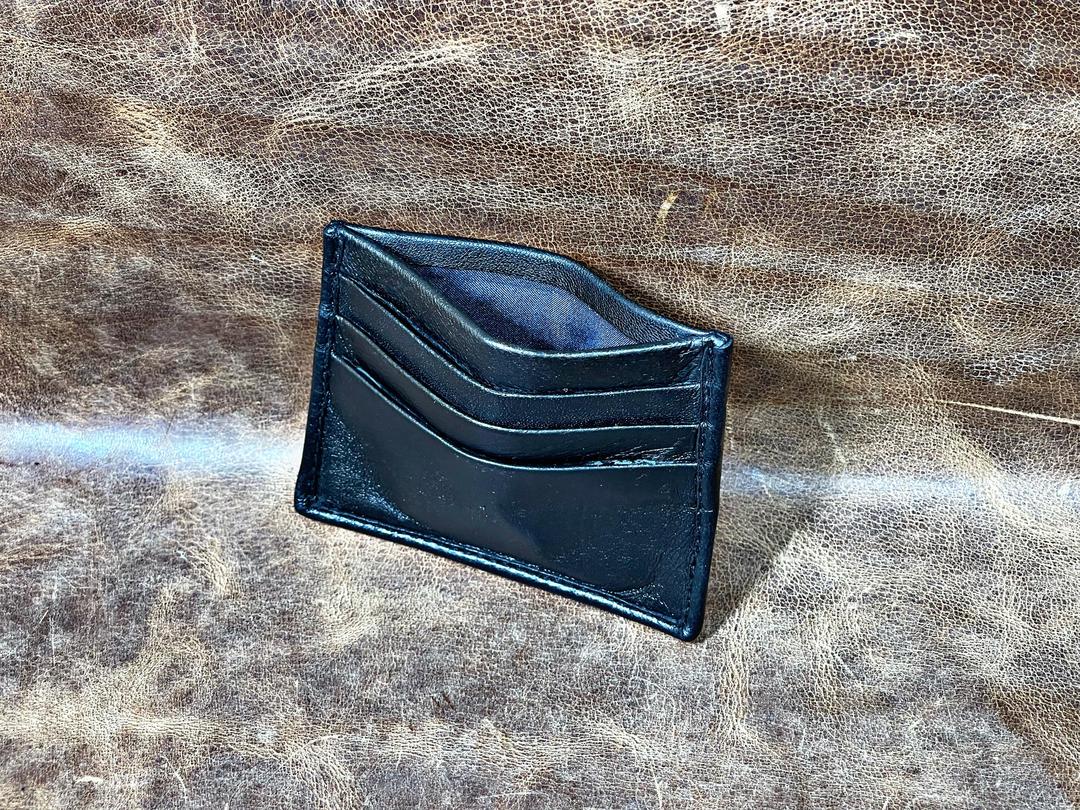 Premium Unisex Leather Wallet with 6 Card Holder Pockets Black