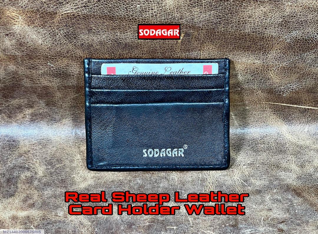 Premium Unisex Leather Wallet with 6 Card Holder Pockets Black