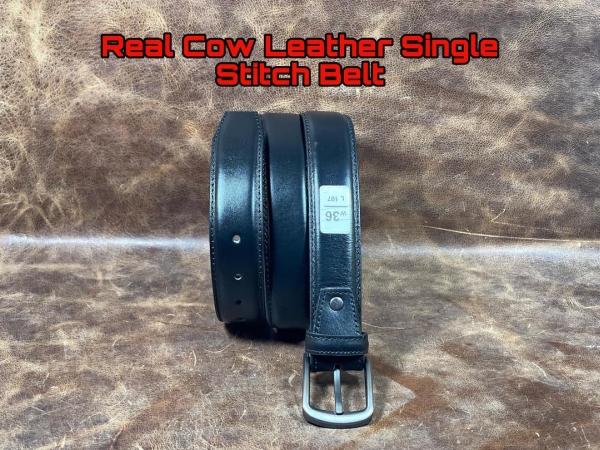 Metal Buckle Men's Leather Belt