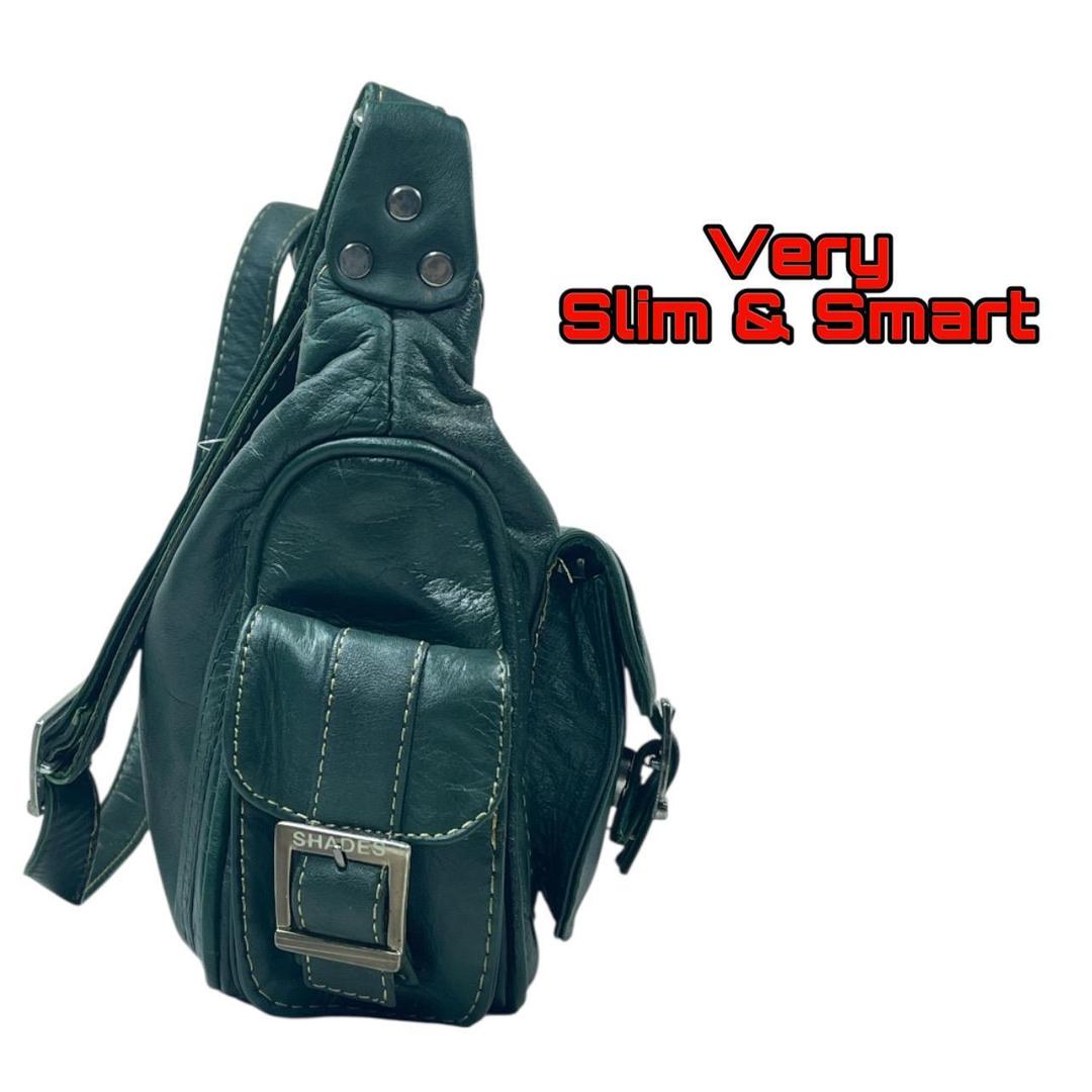 Women's Leather Sheep Plain Hand Bag, Green