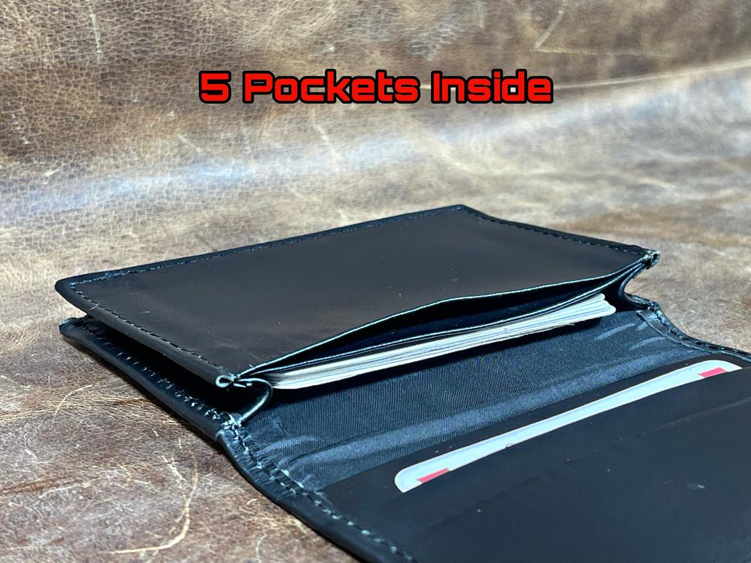 Unisex Leather Wallet with 6 Card Pockets