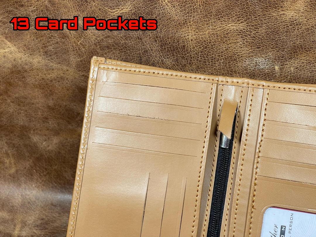 Men's Leather Bi-Fold Wallet - Stylish & Slim Design (1 Pc)