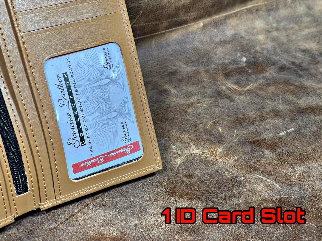 Men's Leather Bi-Fold Wallet - Stylish & Slim Design (1 Pc)