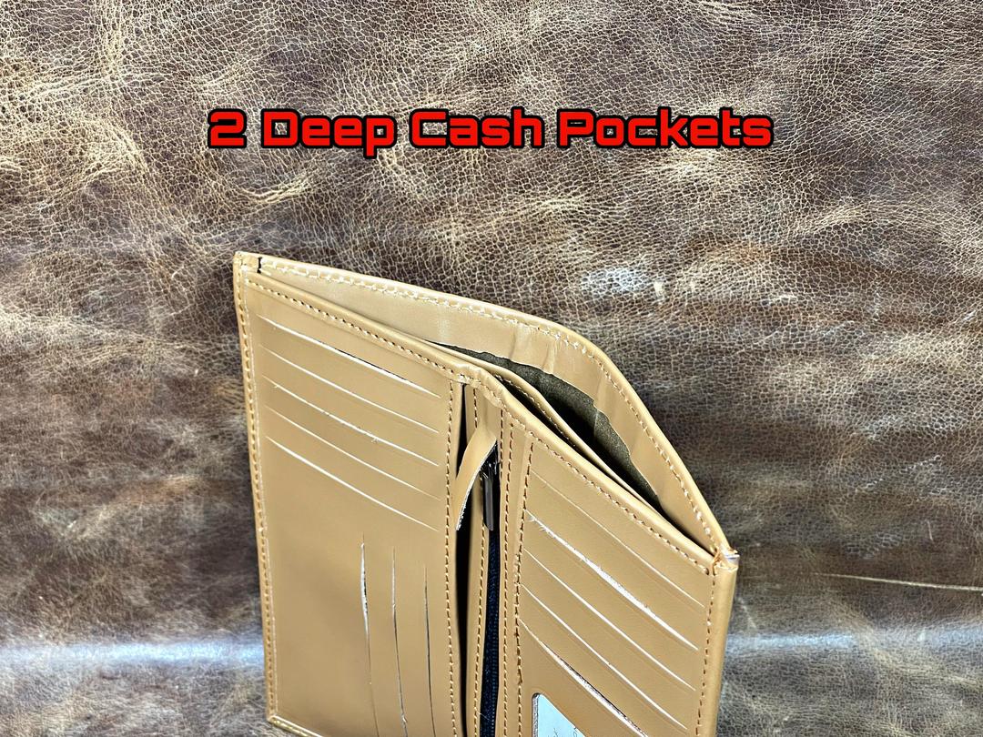 Men's Leather Bi-Fold Wallet - Stylish & Slim Design (1 Pc)