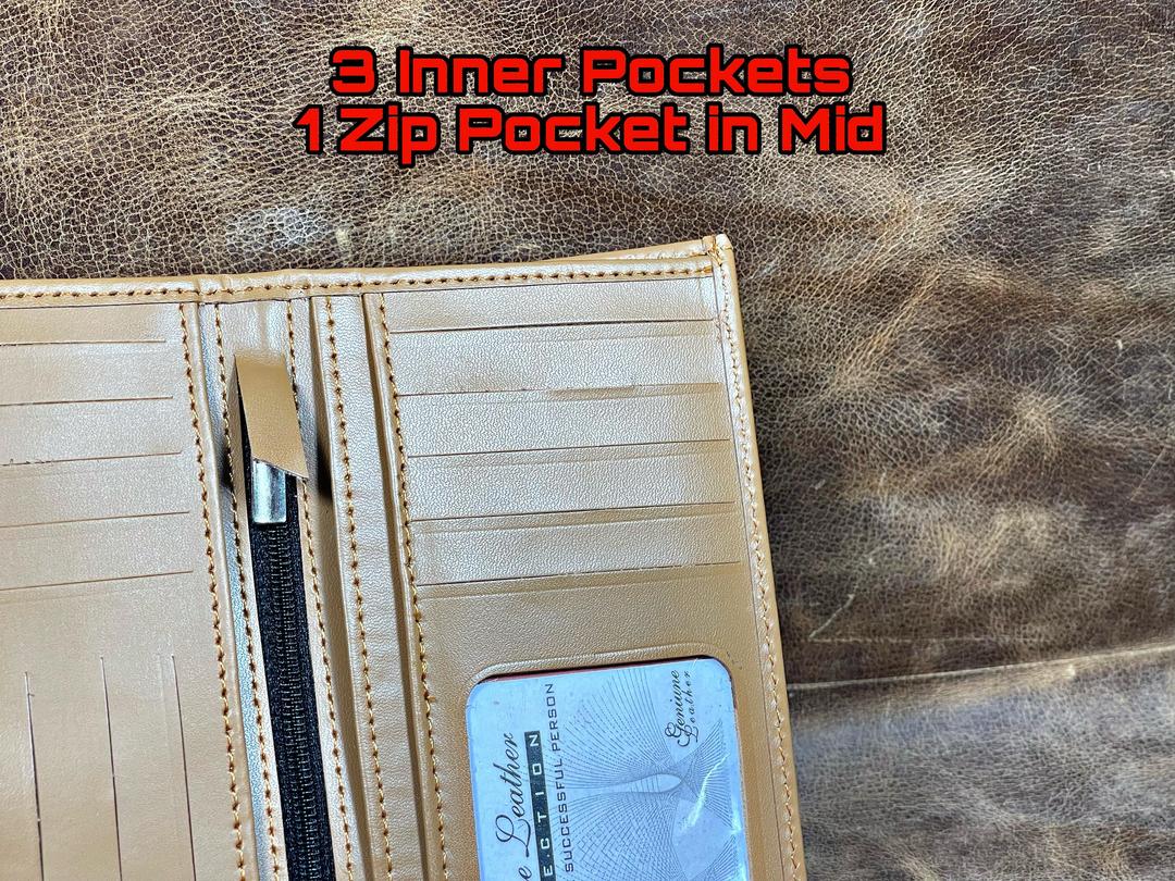 Men's Leather Bi-Fold Wallet - Stylish & Slim Design (1 Pc)